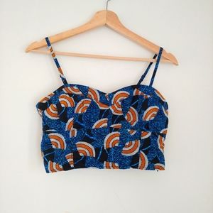 Bustier-style crop top